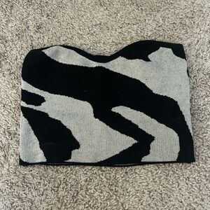 Stylish Black and Gray Women's Tube Top